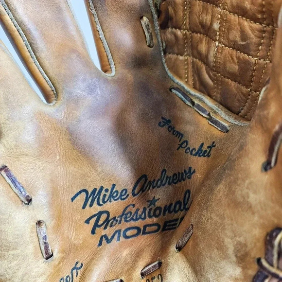 Vintage Spalding Professional Model Baseball Glove Full Back Mike Andrews LHT - Picture 9 of 12